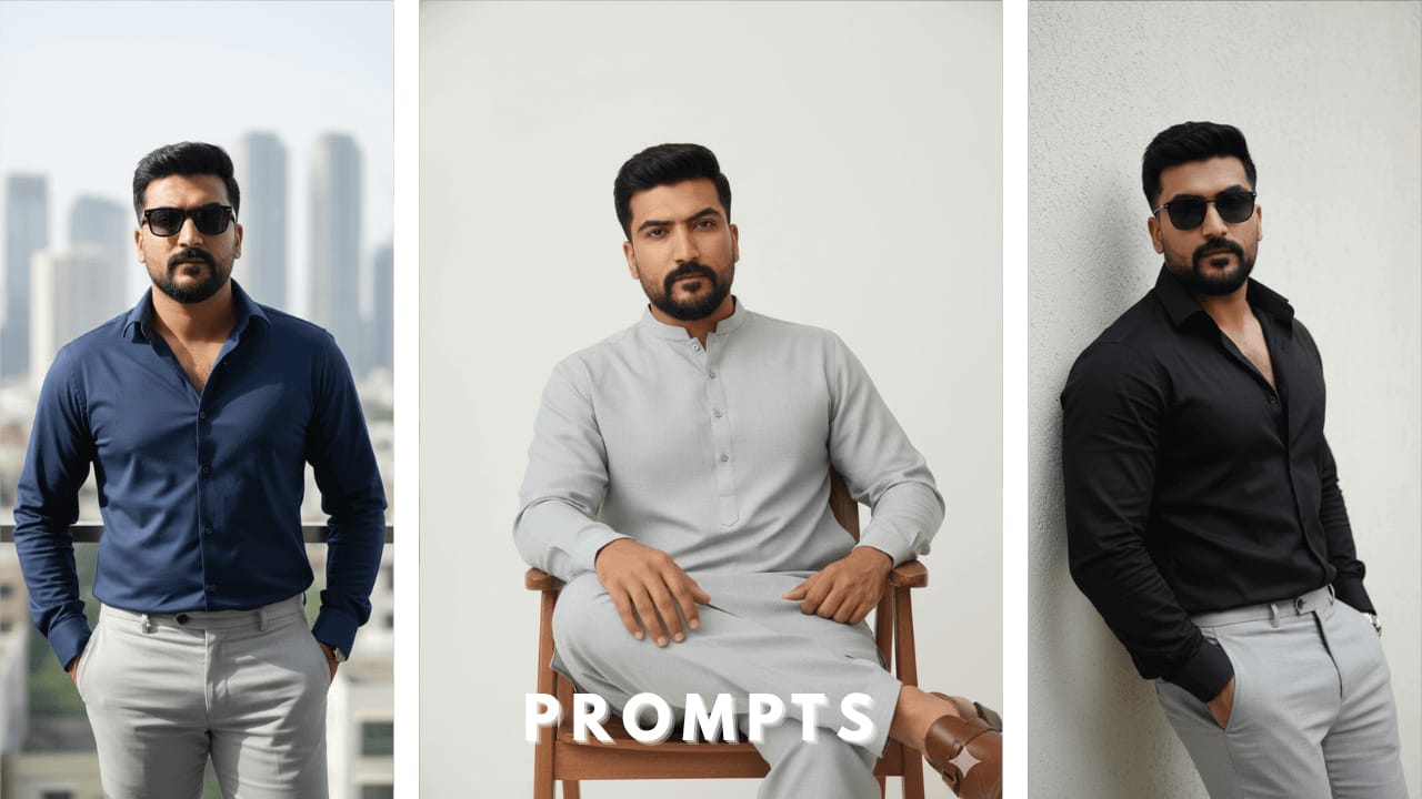 AI photo editing prompt with same face