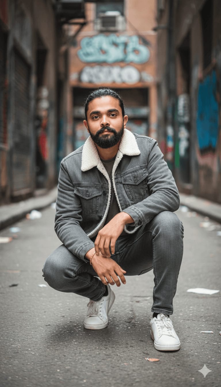 Urban Alley Crouch Look (Reference-Safe Version)