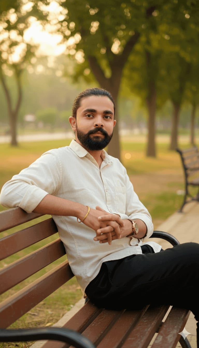 Park Bench Lifestyle Portrait