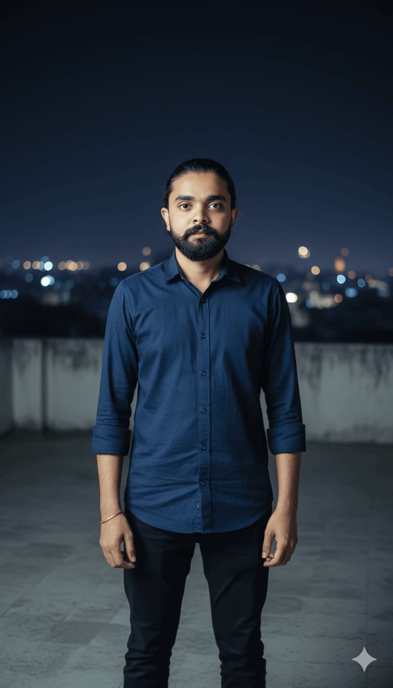 Night Rooftop Portrait