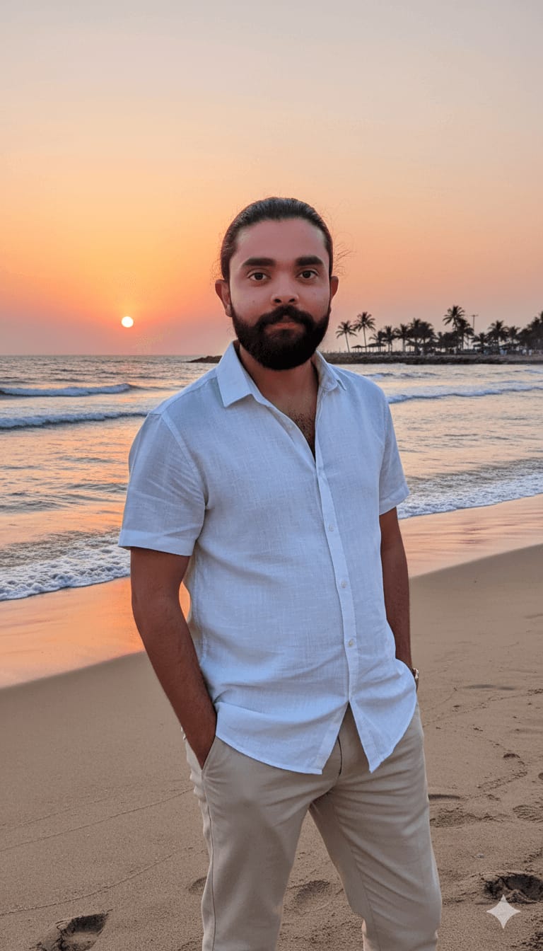 Beach Sunset Casual Portrait