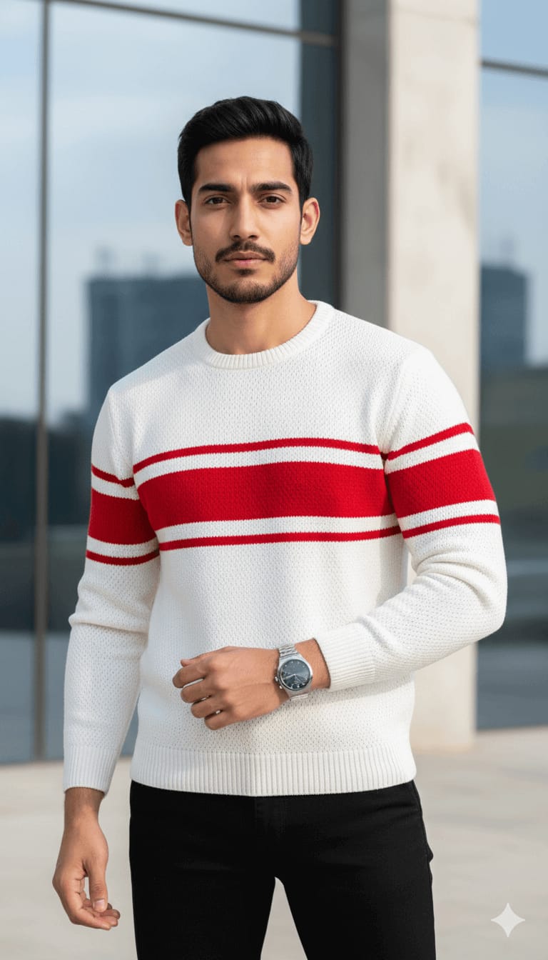 Graphic Knit Casual Style