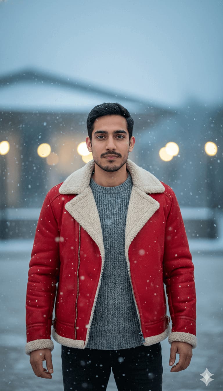 Winter Shearling Jacket Scene