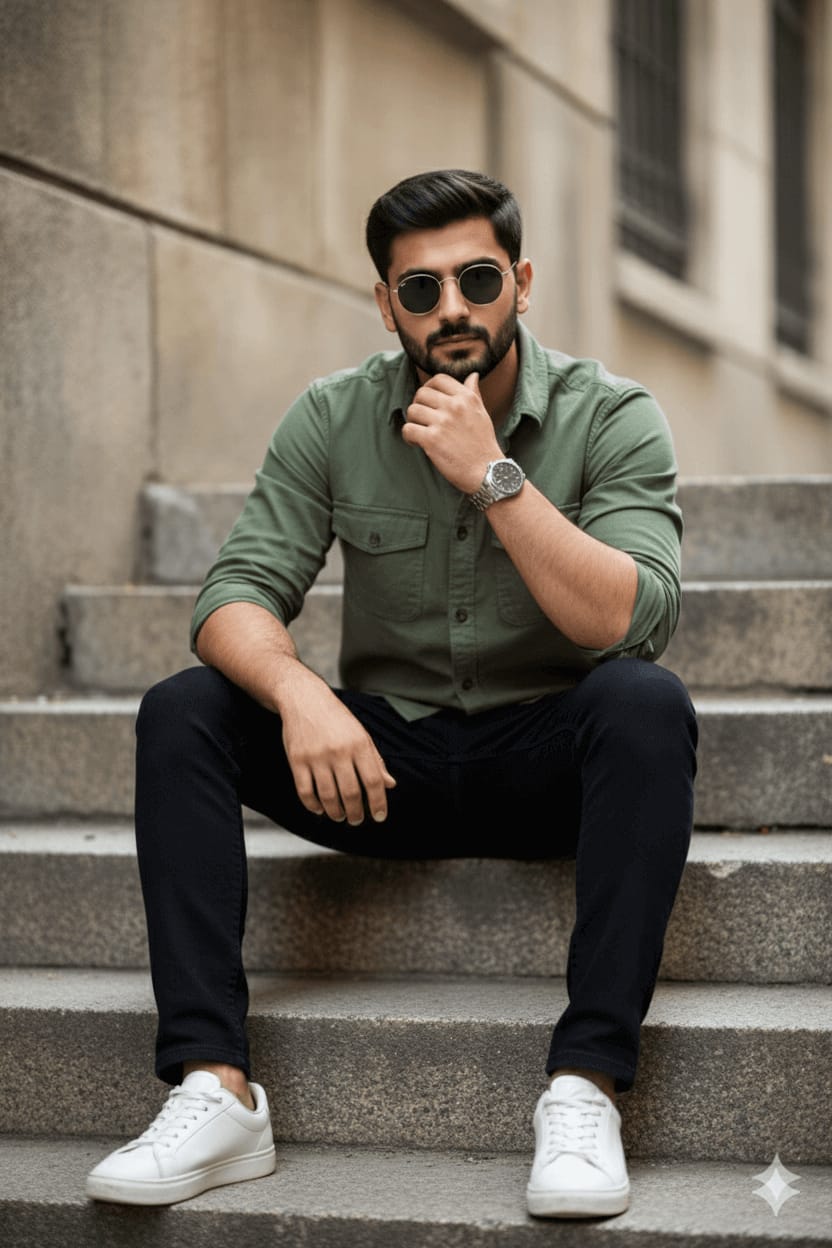 Urban Staircase Casual Look