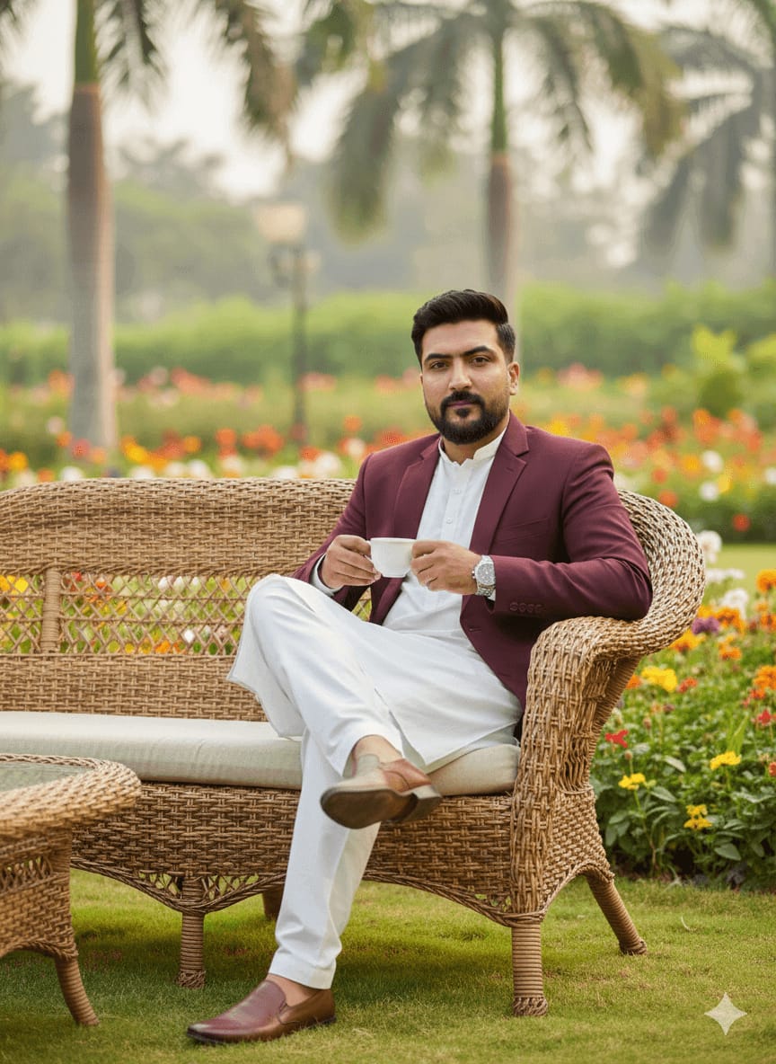 Traditional Outdoor Lounge Portrait